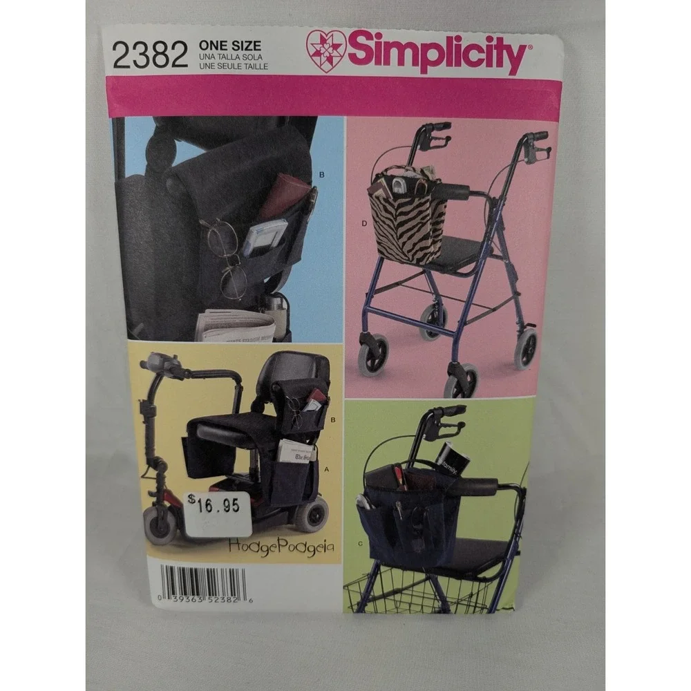 Simplicity Wheelchair Accessories Patterns Lot Of 2
